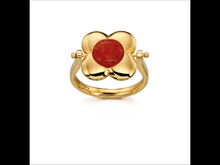 Orla Kiely - "Margot" , Rotating quartz and tigers eye gold plated ring