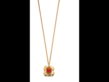 Orla Kiely - "Margot" , Rotating quartz and tigers eye gold plated necklace